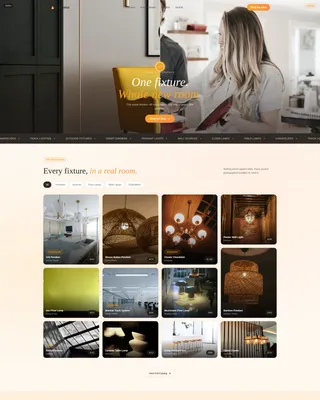 Radiant Lighting Design Landing Page Template