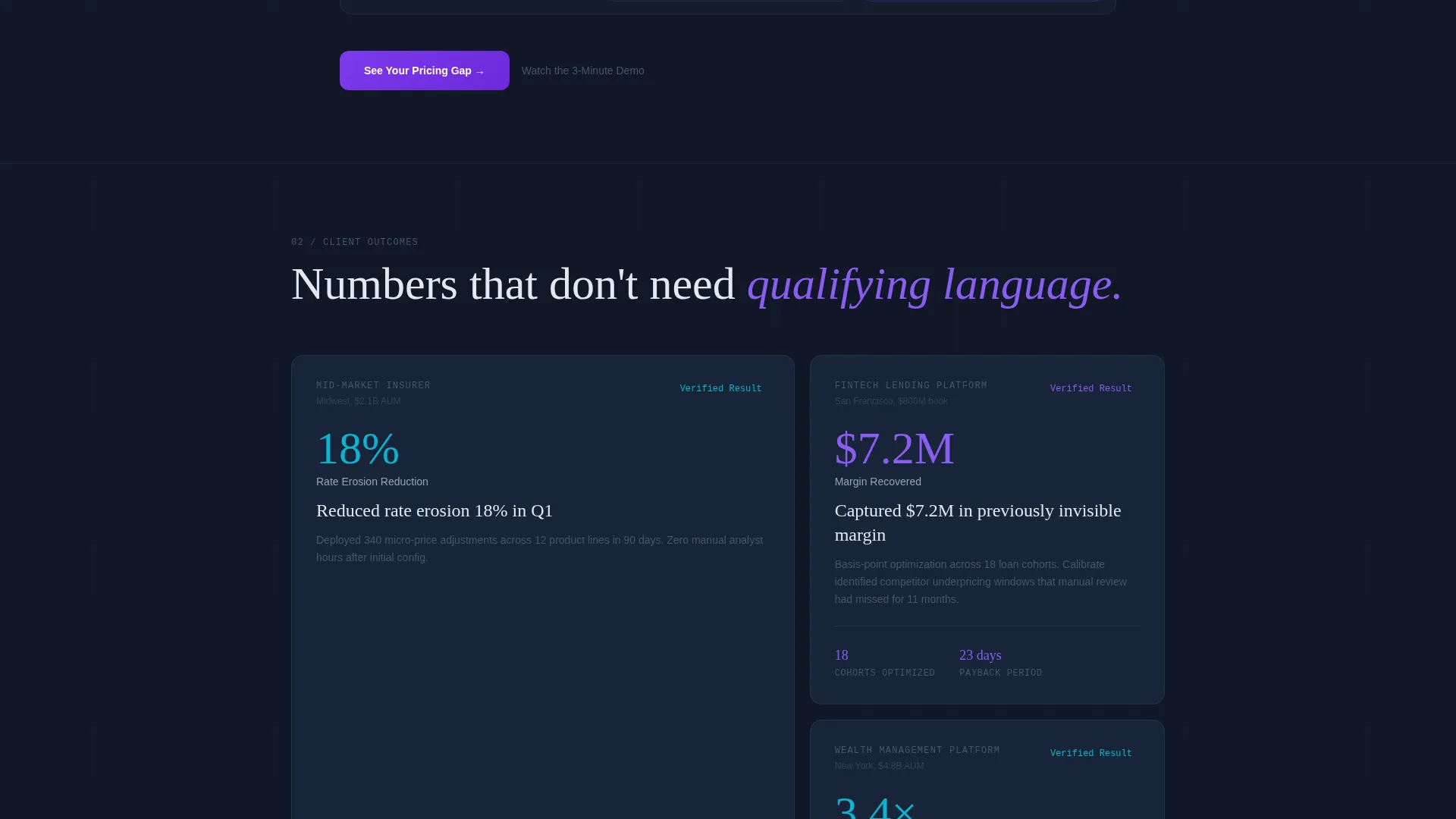 Specialist AI for Financial Services Pricing & Packages Website Template