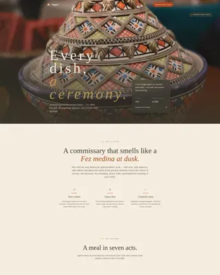 Reserve Your Moroccan Feast Landing Page Template