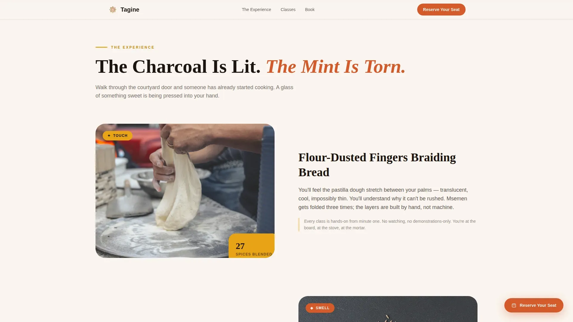 Moroccan Cooking Class Landing Page Template