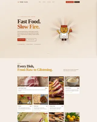 Moroccan Fast Casual Restaurant Landing Page Template