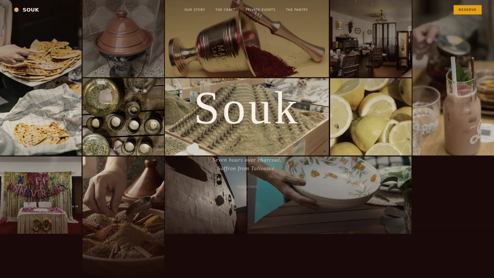 Immersive Moroccan Fine Dining Landing Page Template