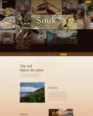 Immersive Moroccan Fine Dining Landing Page Template