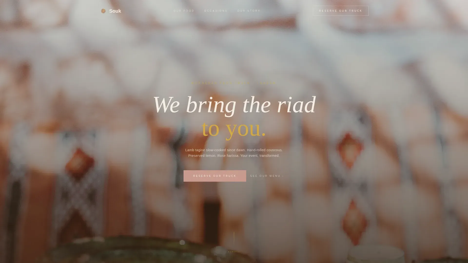 Moroccan Food Truck Event Registration Landing Page Template