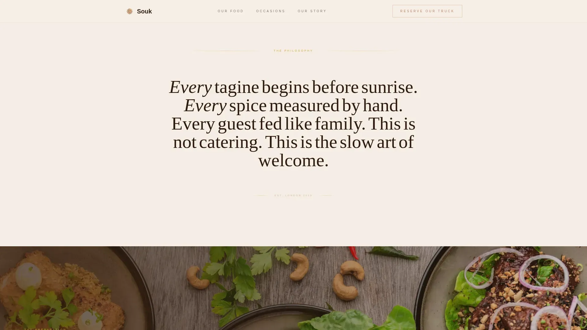 Moroccan Food Truck Event Registration Landing Page Template