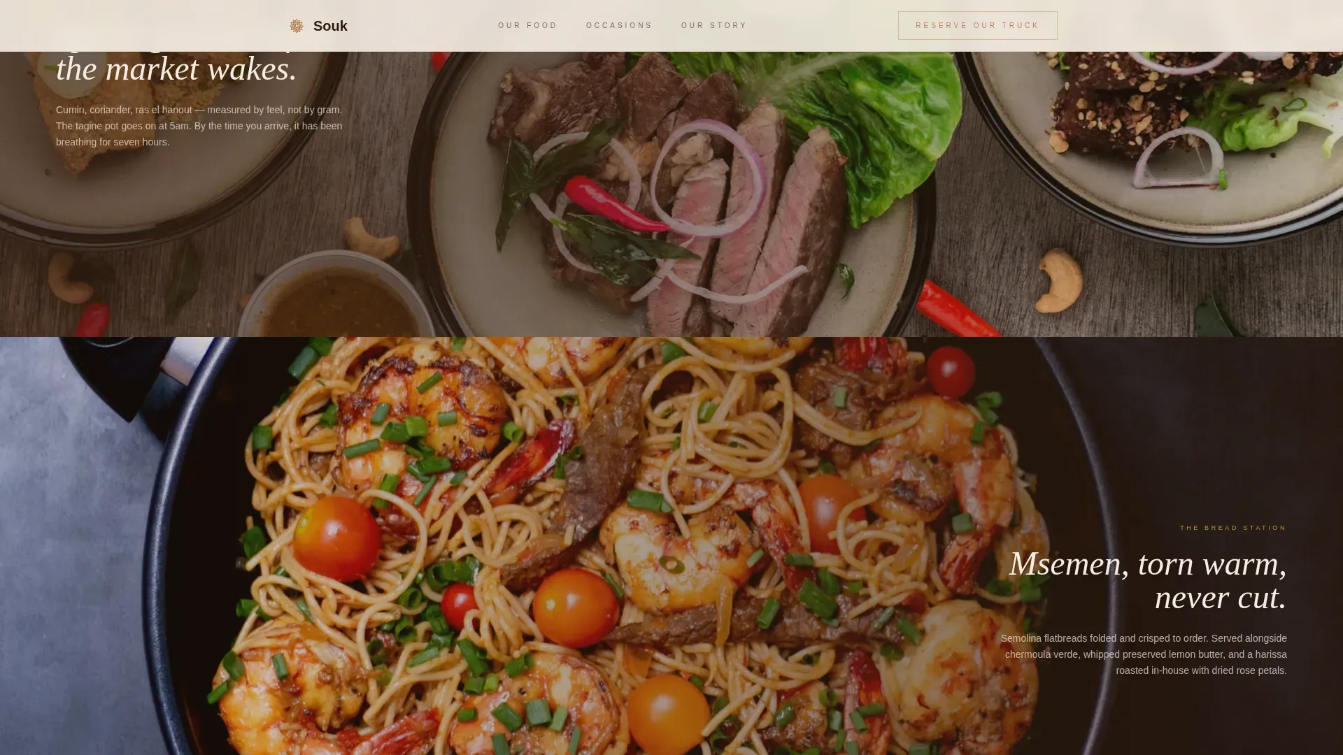 Moroccan Food Truck Event Registration Landing Page Template