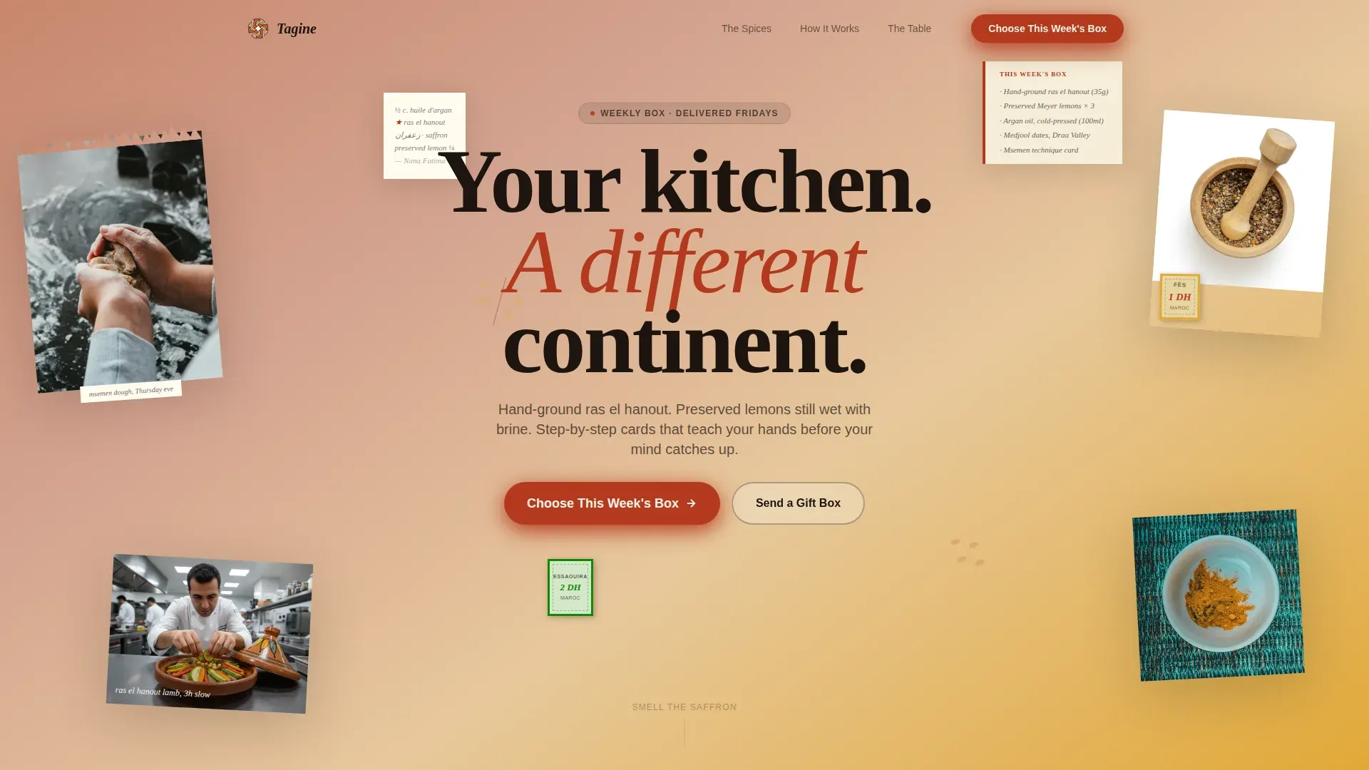 Moroccan Meal Kit Delivery Landing Page Template