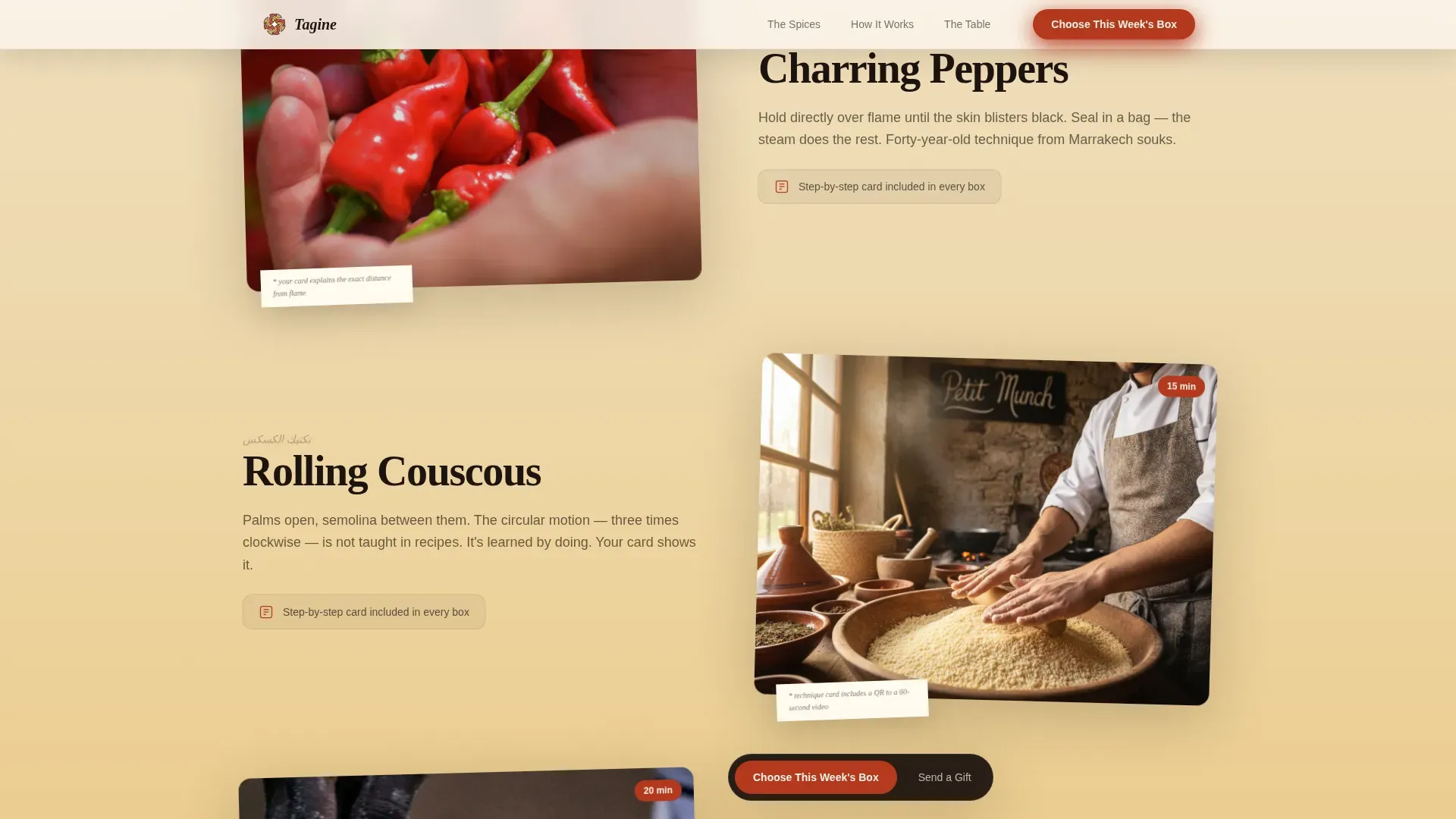 Moroccan Meal Kit Delivery Landing Page Template
