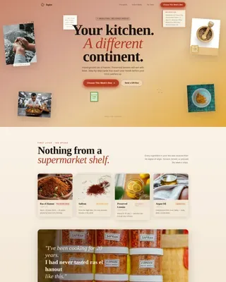 Moroccan Meal Kit Delivery Landing Page Template