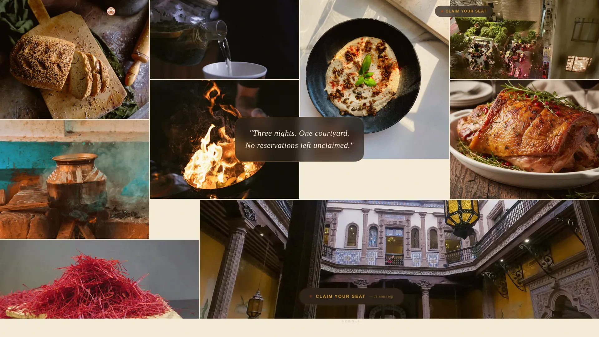 Moroccan Pop-Up Restaurant Landing Page Template