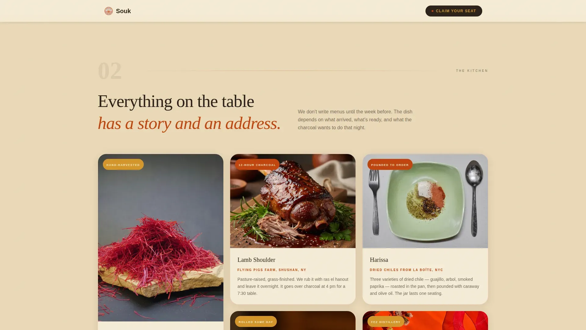 Moroccan Pop-Up Restaurant Landing Page Template
