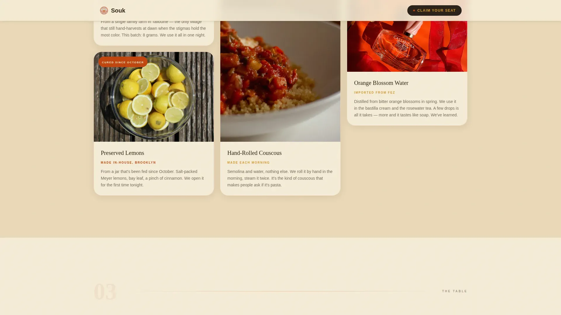 Moroccan Pop-Up Restaurant Landing Page Template
