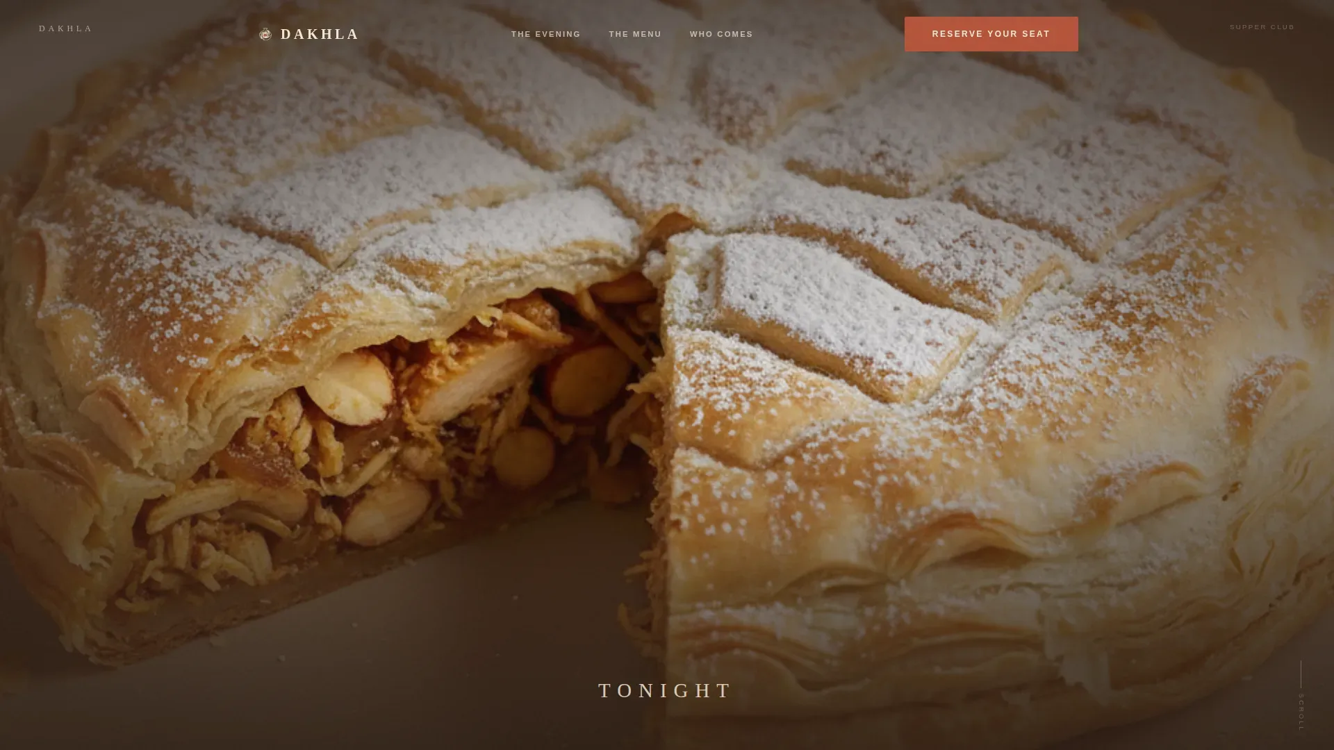 Moroccan Supper Club Landing Page Template
