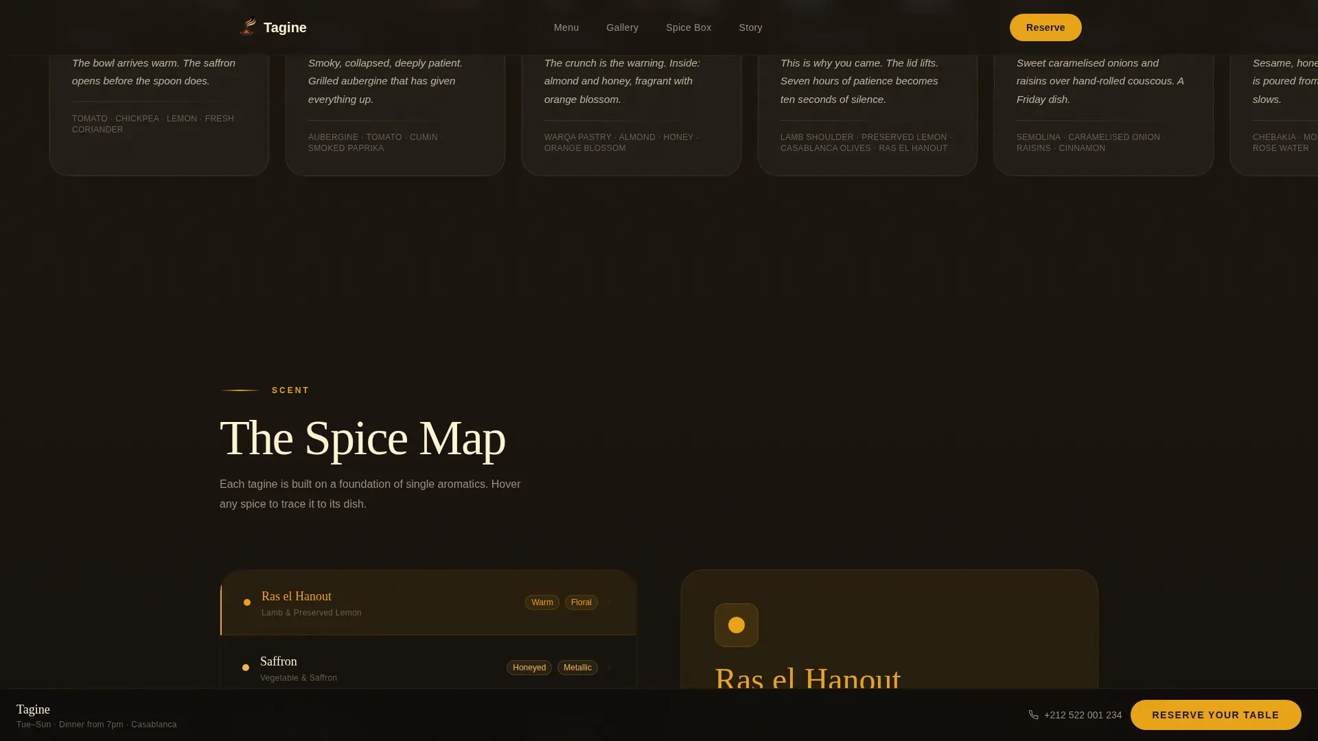Middle Eastern Cuisine & Dining Specialist Booking Website Template