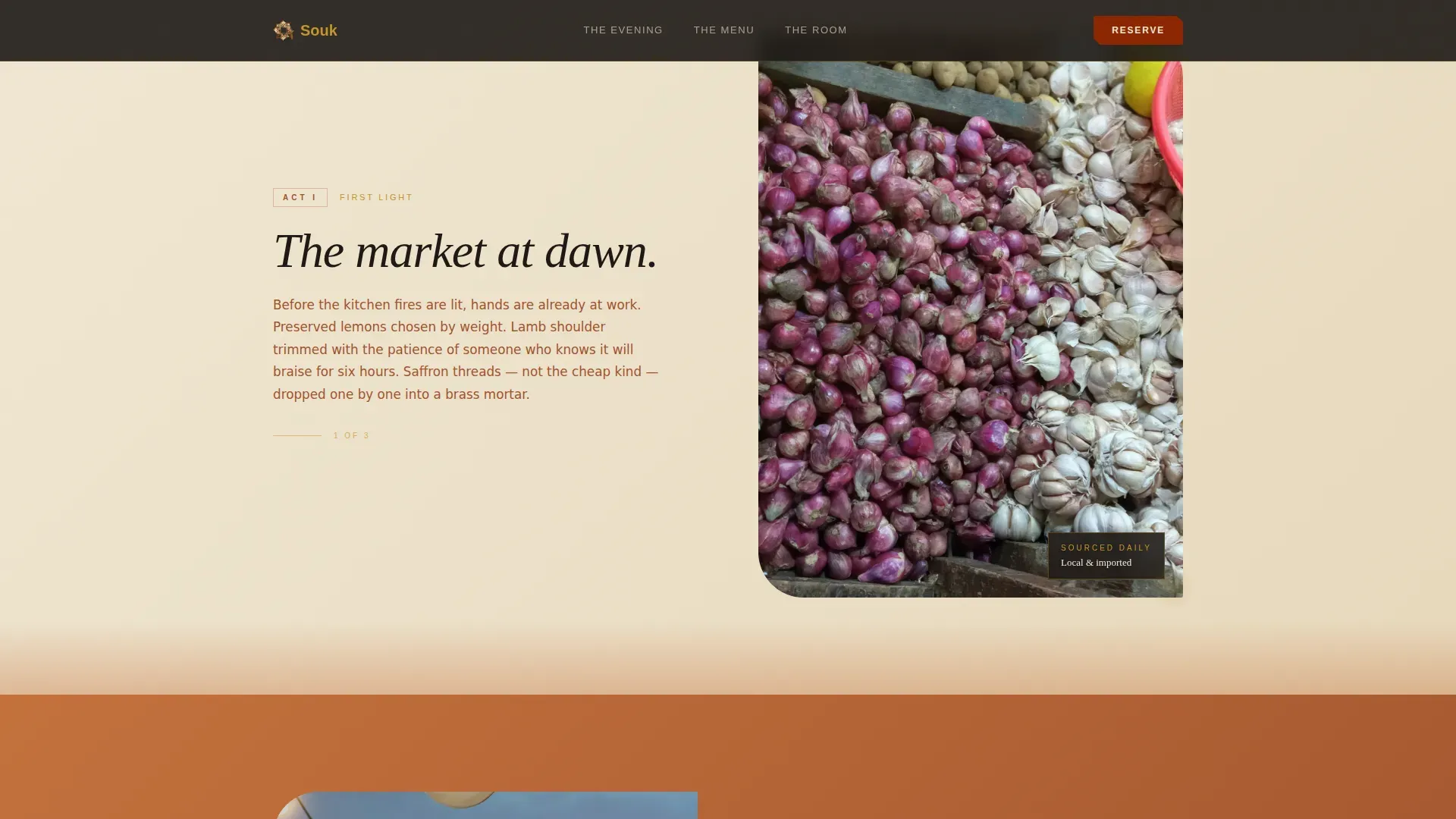 Moroccan Tasting Menu Landing Page Template