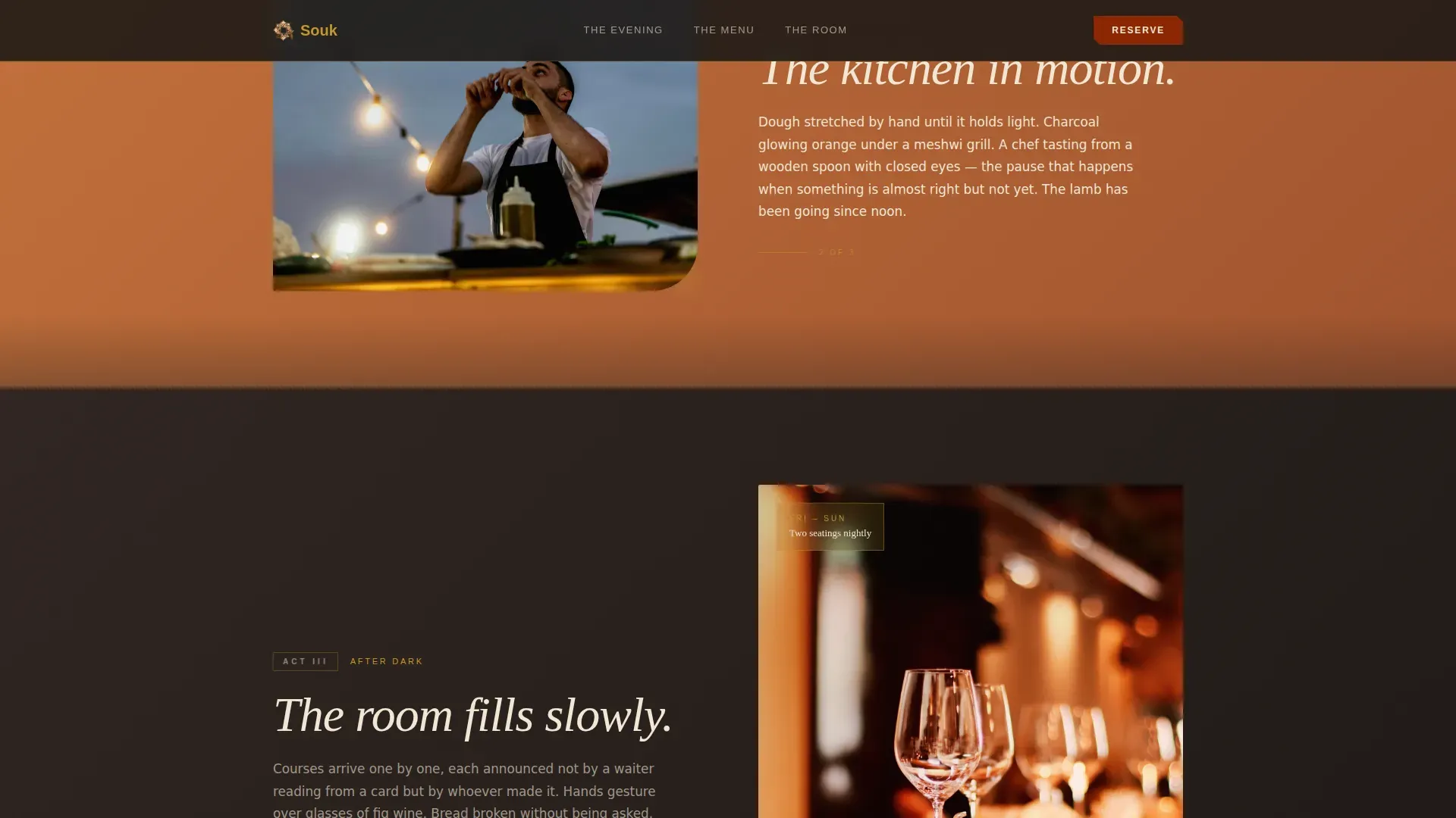Moroccan Tasting Menu Landing Page Template