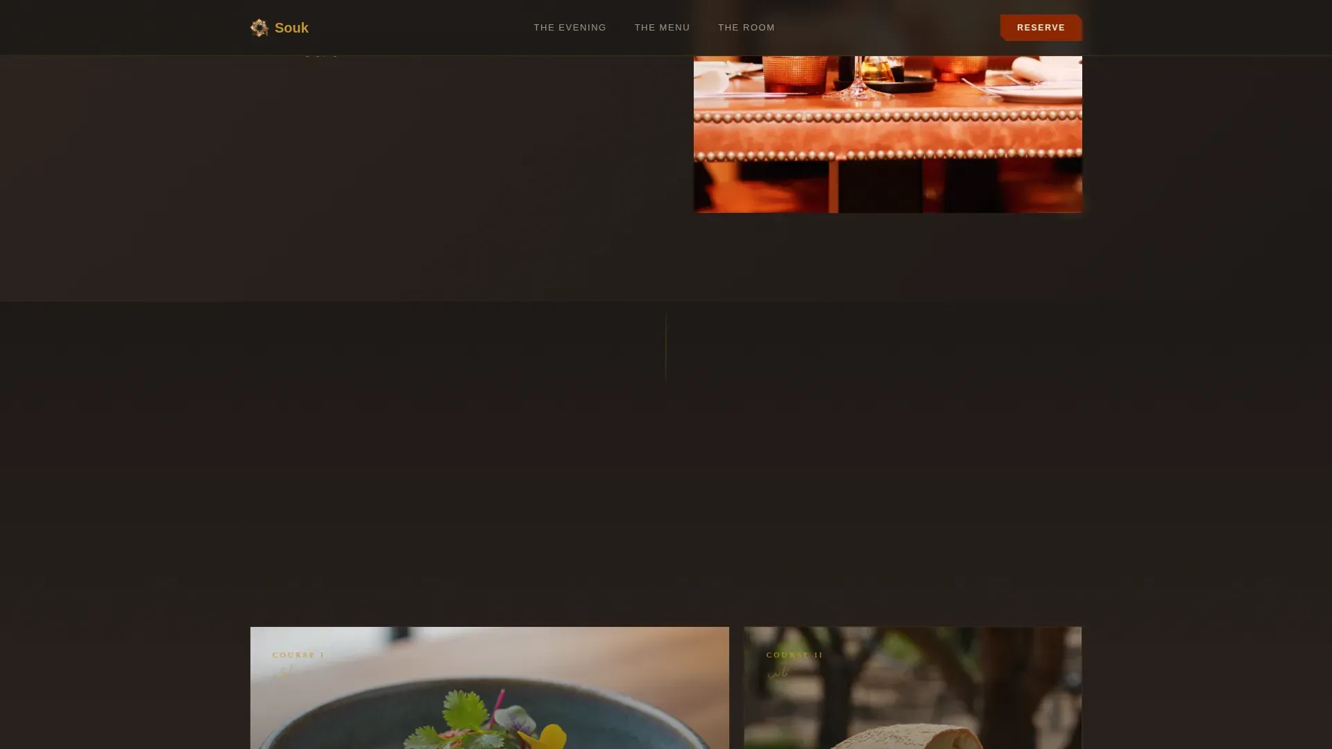 Moroccan Tasting Menu Landing Page Template