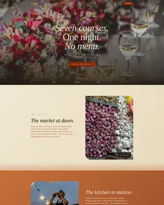 Moroccan Tasting Menu Landing Page Template