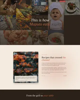 Mozambican Restaurant Landing Page Template