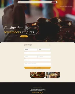 Regional & Specialty Restaurant Appointment Booking Website Template