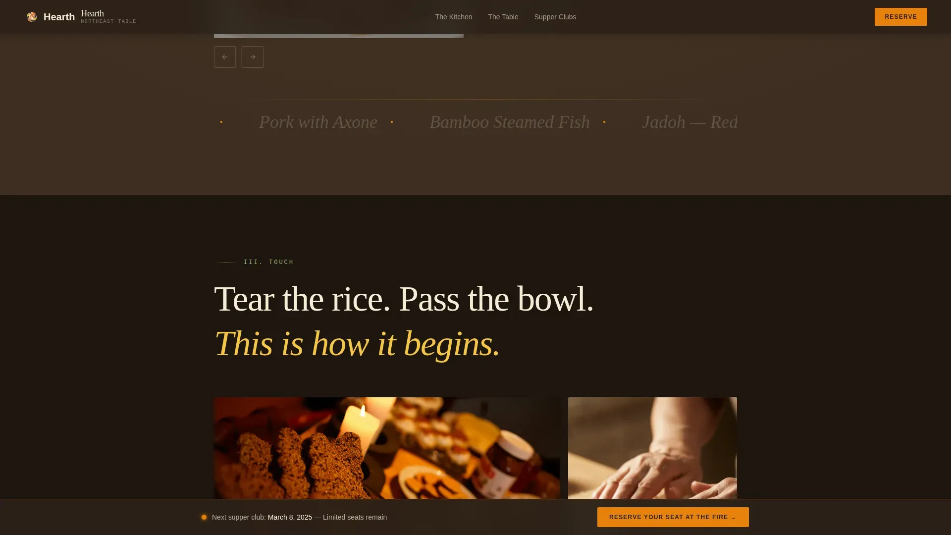 Indian Supper Club Landing Page Template