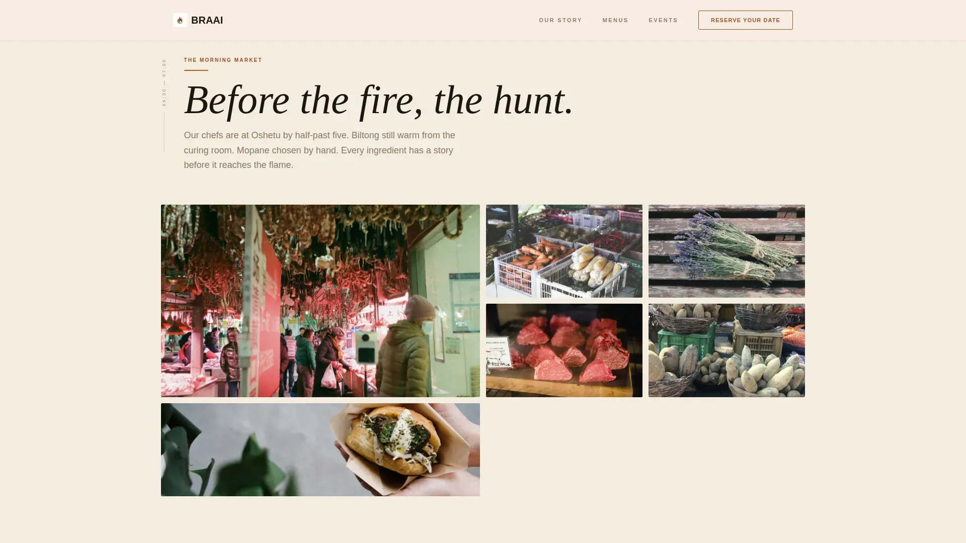 Luxe Namibian Catering Booking Landing Page Template