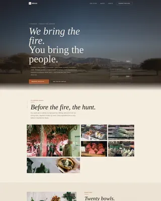 Luxe Namibian Catering Booking Landing Page Template
