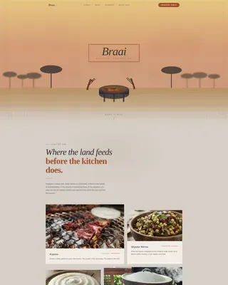 Smoky Namibian Restaurant Landing Page Template