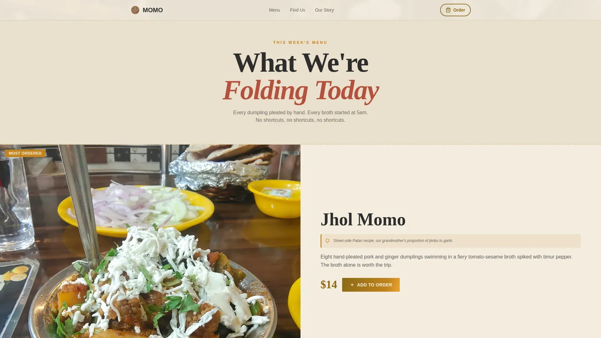 Nepalese Cuisine Professional Website Template