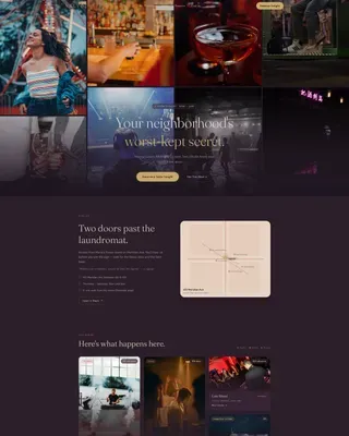 Neighborhood Nightclub & Lounge Reservation Website Template