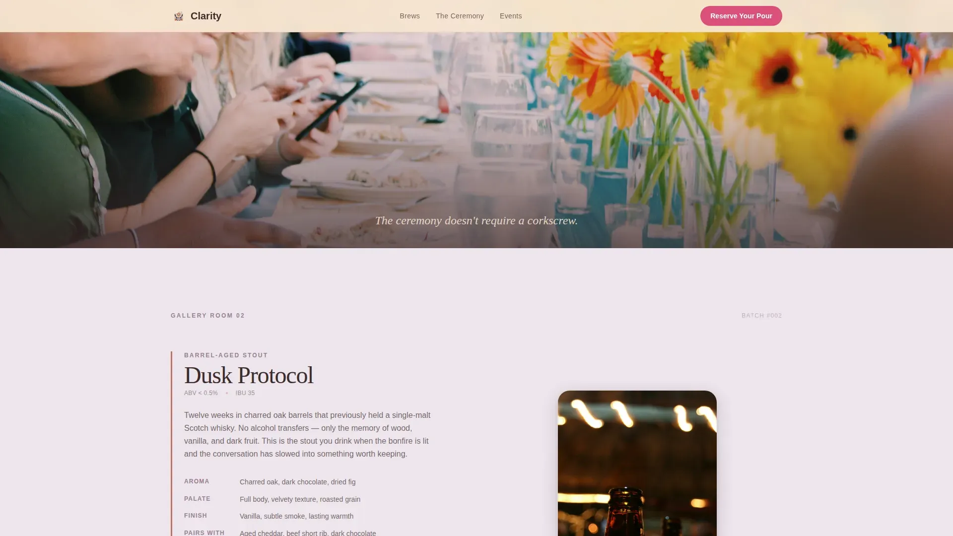 Haute Craft Non-Alcoholic Brewery Landing Page Template