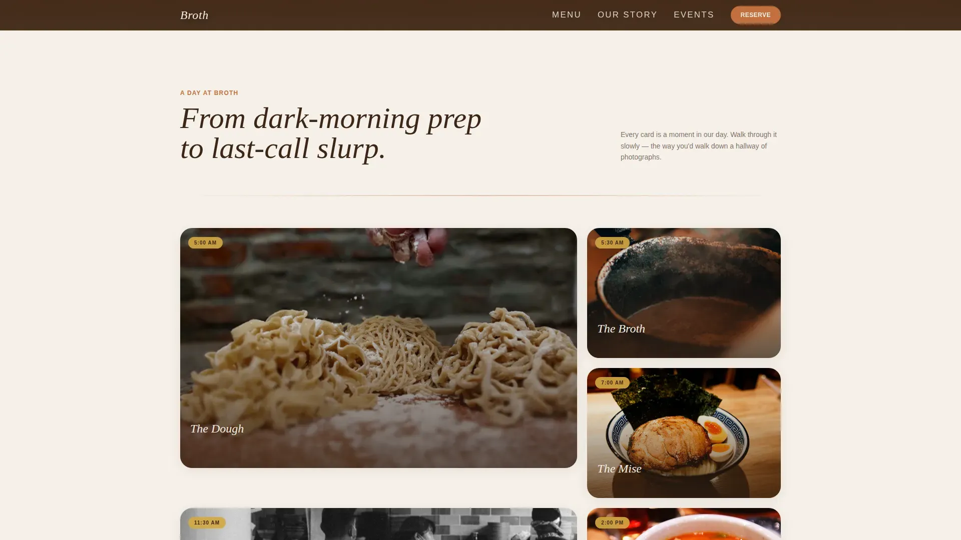 Agrarian Ramen Bar Event Registration Landing Page Template