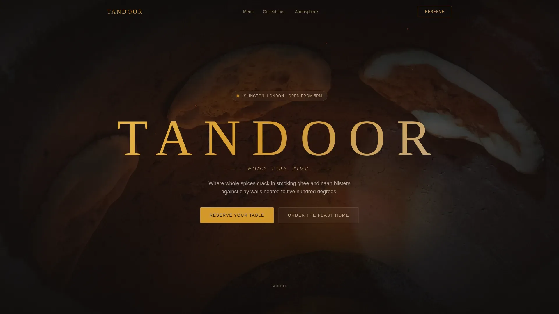 North Indian Restaurant Landing Page Template