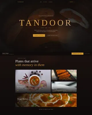 North Indian Restaurant Landing Page Template