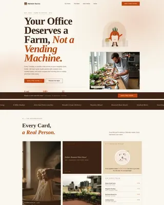Farm Fresh Office Lunch Subscription Landing Page Template