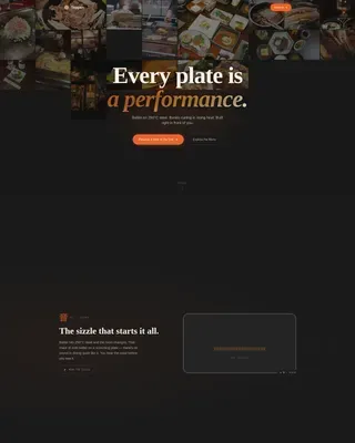 Luxe Okonomiyaki Restaurant Landing Page Template