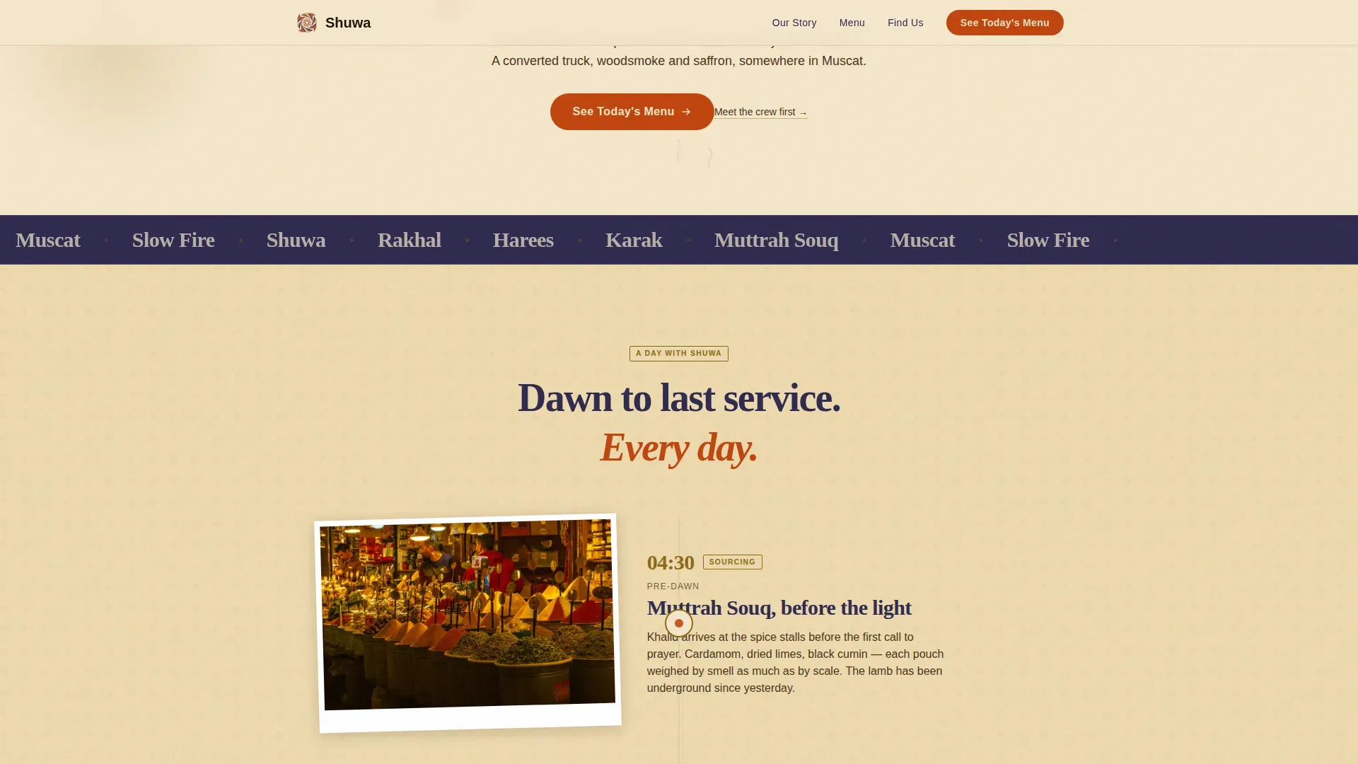 Omani Food Truck Landing Page Template