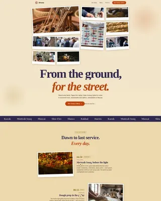 Omani Food Truck Landing Page Template