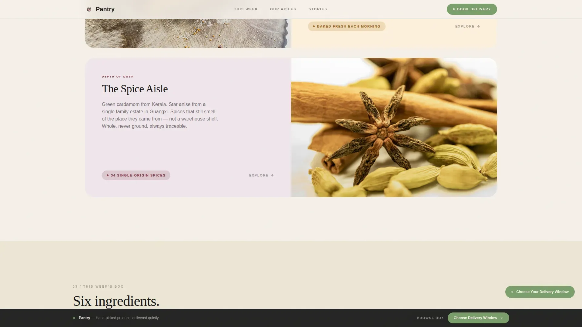 Artisan Grocery Delivery Landing Page Template