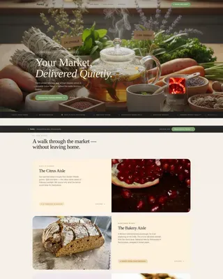 Artisan Grocery Delivery Landing Page Template