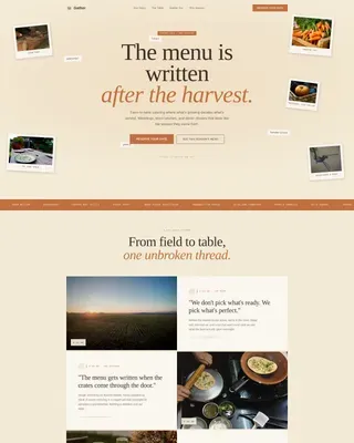 Heirloom Catering Service Landing Page Template
