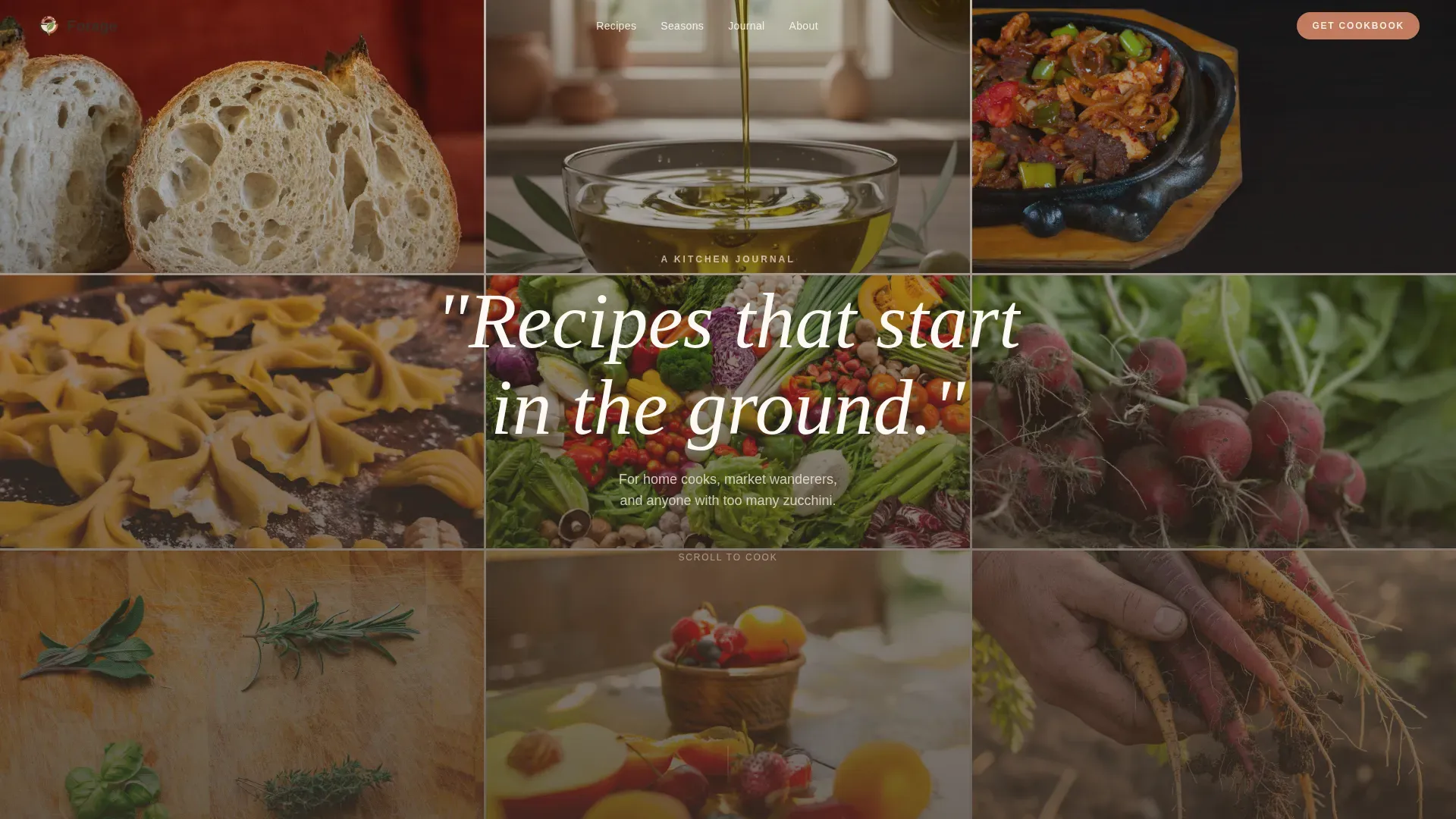 Farm To Table Organic Cookbook Landing Page Template