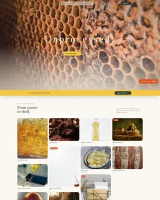 Luxe Minimal Organic Food Brand Landing Page Template