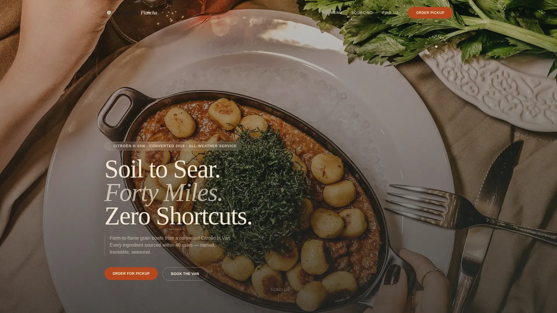 Artisan Food Truck Landing Page Template