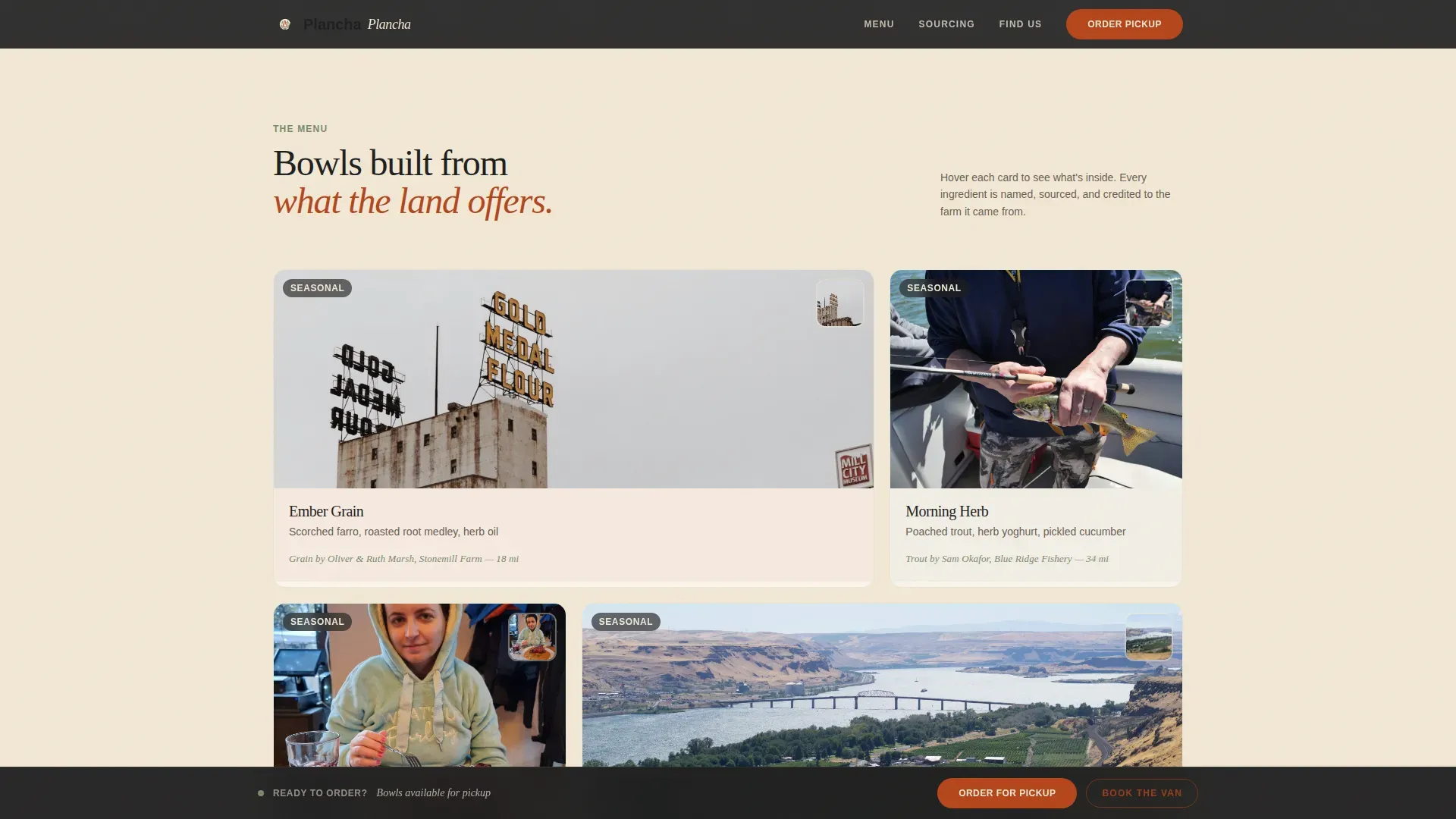 Artisan Food Truck Landing Page Template