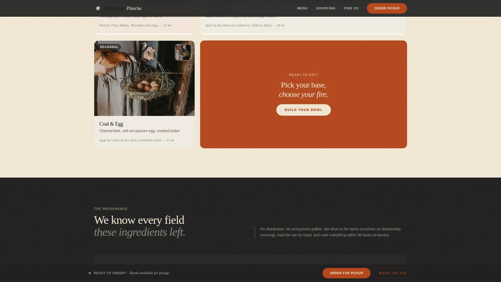 Artisan Food Truck Landing Page Template