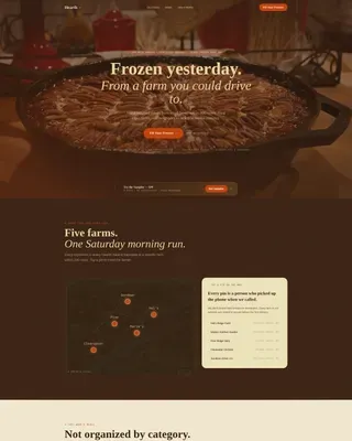 Organic Frozen Meals Landing Page Template