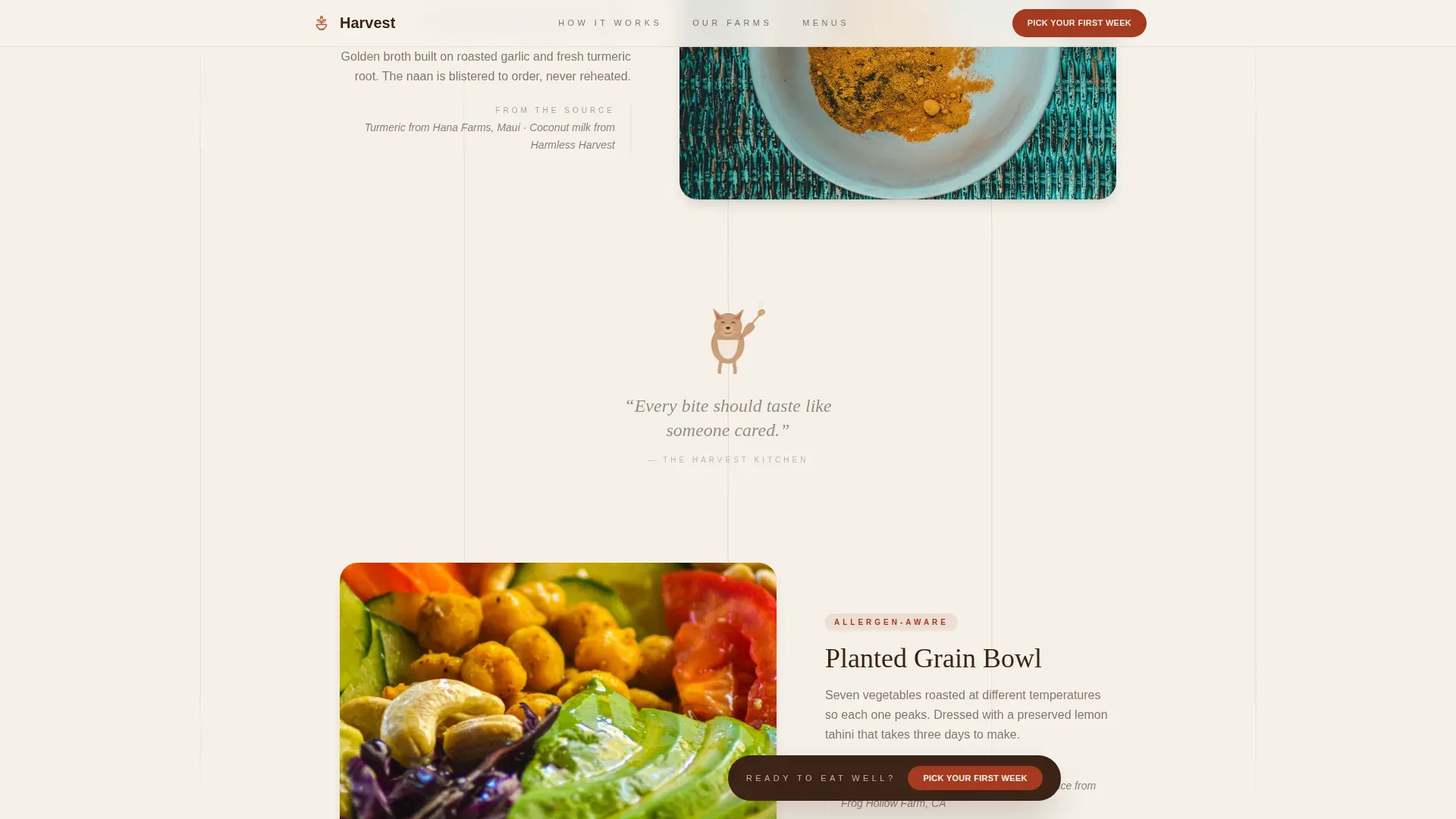 Premium Organic Delivery Landing Page Template