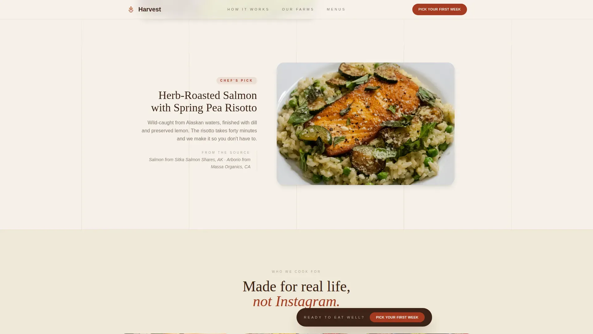 Premium Organic Delivery Landing Page Template