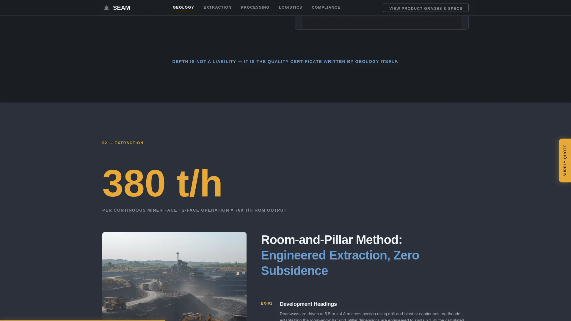 Precision Salt Mining Landing Page Template